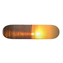 sunset skate board deck