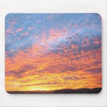 Sunset Sky On Fire Mousepad