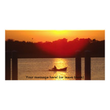 Sunset Solitude Custom Photo Card