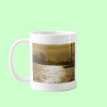 Sunset Speedboat & Sailboat Silhouettes mugs