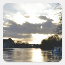 Sunset Square Stickers