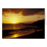 Sunset Surfer Big Beach Maui Hawaii Cards