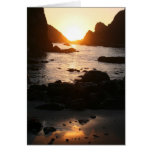 Sunset through the Sea Stacks Cards