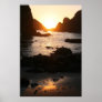 Sunset through the Sea Stacks Posters