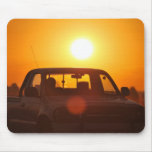 Sunset truck rider mouse pads