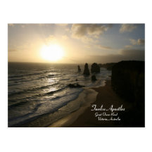 Sunset, Twelve Apostles, Great Ocean Road Postcard