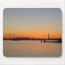 Sunset under the Whitestone bridge Mouse Pad