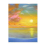 Sunset View Seascape Landscape Painting - Multi Postcard