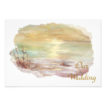 sunset - wedding invitation