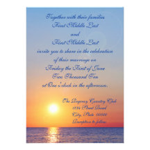 Sunset Wedding Invitation