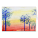 Sunset with Blue Trees cards