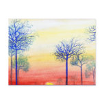 Sunset with Blue Trees postcards