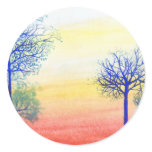 Sunset with Blue Trees stickers
