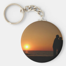 sunset with couple keychain