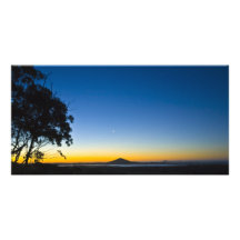 Sunset with Moon and First Star Photo Card Template