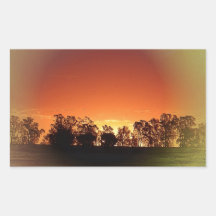 Sunset With Trees Sticker