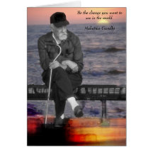 sunsetman, Be the change you want ... - Customized Greeting Card