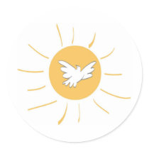 Sunshine and Dove Round Sticker