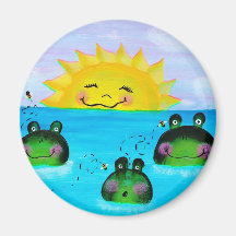 SUNSHINE AND FROGS Magnet