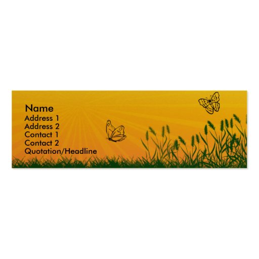 Sunshine Butterfly Profile Card Business Card Template