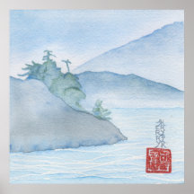 Sunshine Coast Memories Watercolor Poster