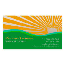 Sunshine Green Hills Curves Business Card
