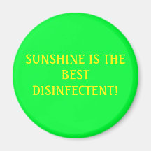 SUNSHINE IS THE BEST DISINFECTENT! REFRIGERATOR MAGNET