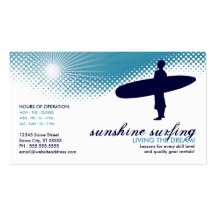 sunshine surfing business card templates