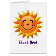 Sunshine Thank You Note Card