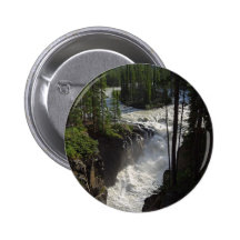 Sunwapta Falls In Jasper National Park Pinback Button