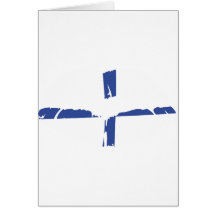 suomi de drapeau de rouge à lèvres de la Finlande Cartes De Vœux