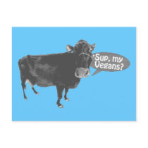 'sup my vegans postcards