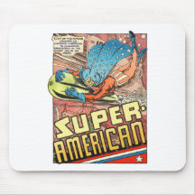 SUPER AMERICAN 1940's PULP COMICS HERO Mousemats