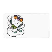 super boo ghost custom shipping label