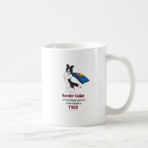 Super Border Collie Black Coffee Mugs