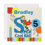 Super Cool Kid Customized Birthday Invites
