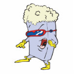 super cool movie popcorn character cut out