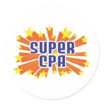 Super CPA Round Sticker