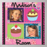 Super cute girls room  personalized photo posters!