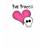 Super cute punk princess hot pink heart and skull t-shirts
