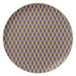 Super Cute Super Cool Purple Argyle plates