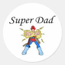 Super Dad (Electric) Round Sticker