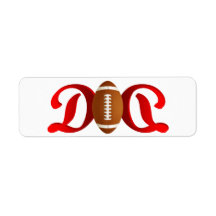 Super Dad Football Return Address Label