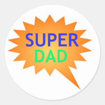 Super Dad In Color Sticker