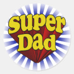 Super Dad, Superhero Red/Yellow/Blue Sticker