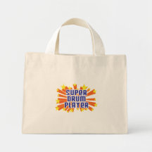 Super Drum Player Canvas Bags