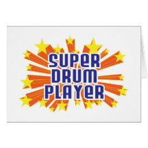 Super Drum Player Greeting Cards