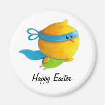 Super Easter Chicken - custom txt - Refrigerator Magnet