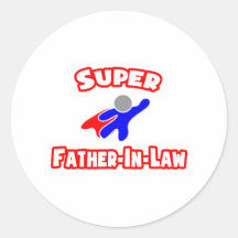 Super Father-In-Law Round Stickers