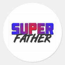 Super Father Round Sticker